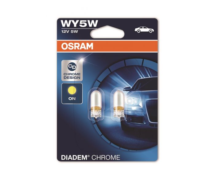Lampe-wedge-12V-WY5W-diadem-chrome-2p.-blister