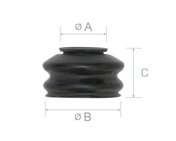 Soufflets-pour-rotules-de-fusée-A:15-mm-B:31-mm-C:23,5-mm